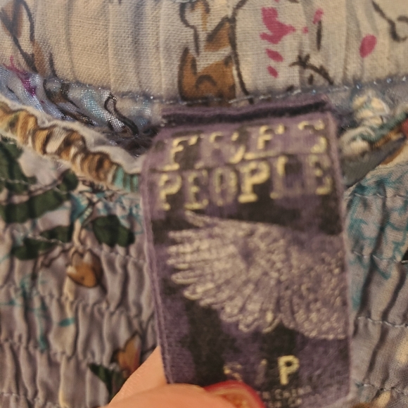 Free People zip front strapless shirt with tye - Picture 4 of 5